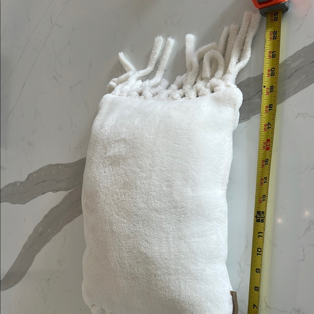 White Plush Pillow with Fringe
Pottery Barn Teen